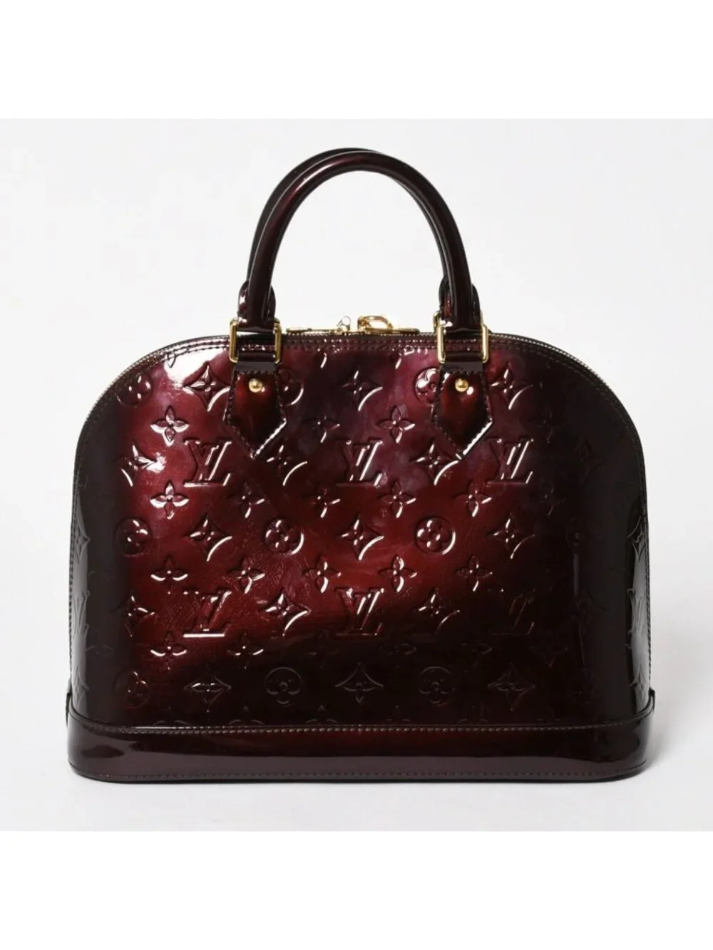 Louis Vuitton Alma PM Amarante Wine Red Handbag Gold
